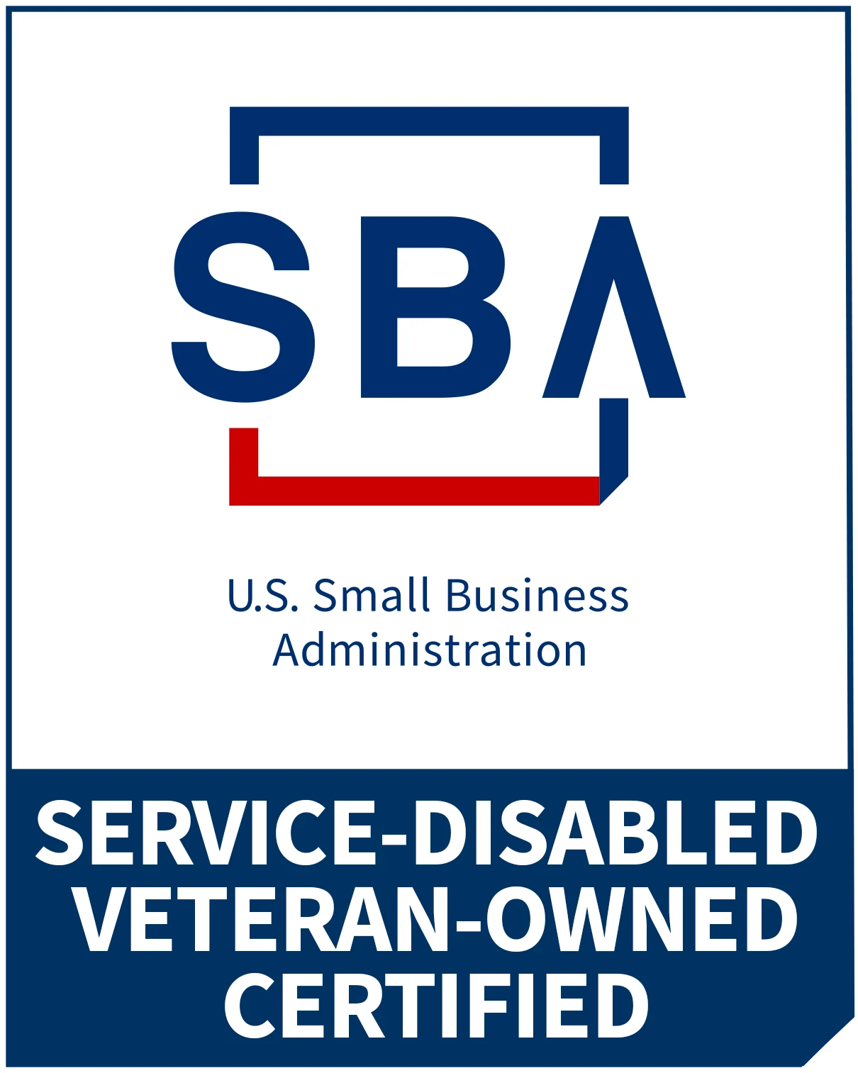 SBA-certified service-disabled veteran-owned business badge